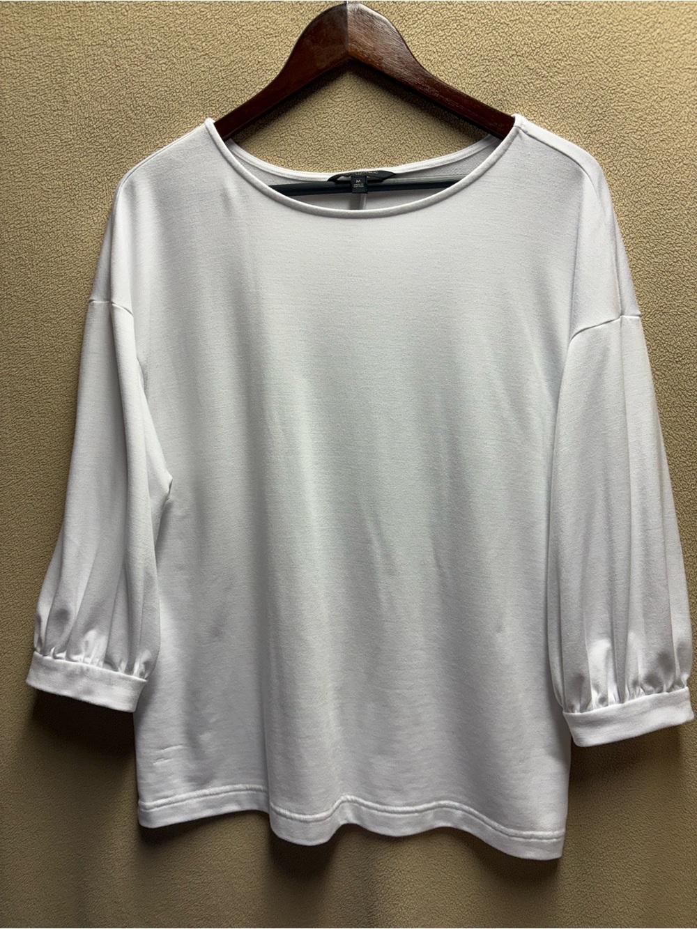 Classic White Women's 3/4 Sleeve Top